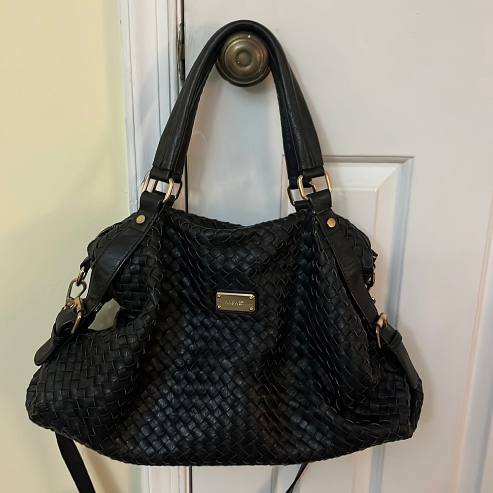 Nine West - Black Shoulder Bag w adjustable long strap